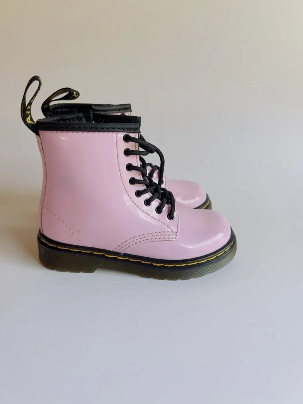 Dr. Martens 1460 Pink Patent Leather Toddler Boots Size 8